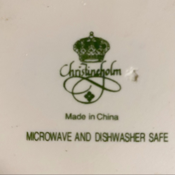 Christine Holm Vintage Porcelain Casserole Quiche Pie Plate Dish Floral - Picture 5 of 6